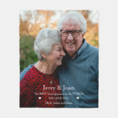 写真を作成ユニーク祖父母の毛布 フリースブランケット (正面)