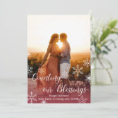 写真を使ったクリスマス妊娠発表カード 招待状 (スタンド正面)