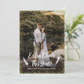 写真を使ったクリスマス妊娠発表カード 招待状 (スタンド正面)