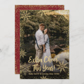 写真を使ったクリスマス妊娠発表カード 招待状 (正面/裏面)