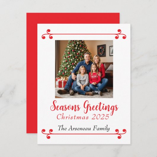 写真を使った季節の挨拶カードをカスタマイズしよう シーズンカード (正面/裏面)