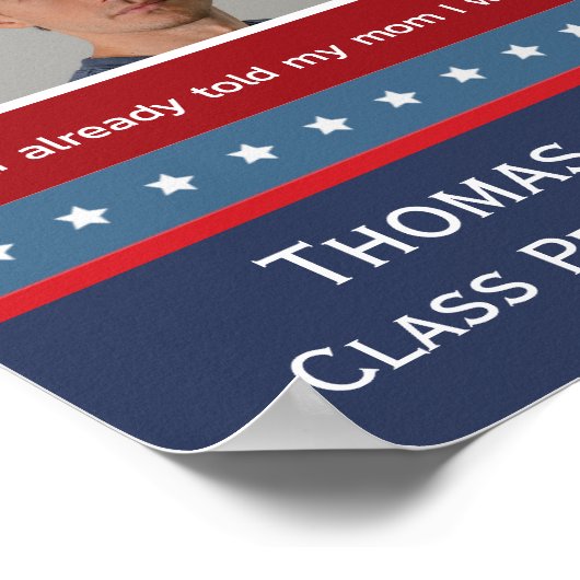 写真を使った学生選挙運動おもしろい ポスター (角)