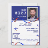 写真を使った政治的な会と招待状の挨拶 招待状 (正面)