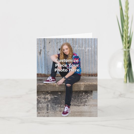 写真を使って個人設定を行うサンキューカード サンキューカード (正面)