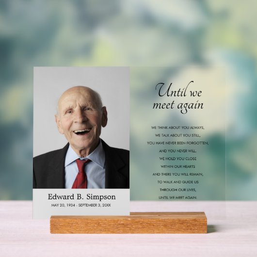 写真を使って追悼式に再会するまで アクリルサイン (ニュートラル)