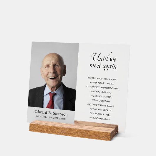 写真を使って追悼式に再会するまで アクリルサイン (傾斜)