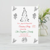 写真を使わないクリスマス招待状 招待状 (スタンド正面)