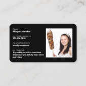 写真を使用したクリーニングサービスのシルエット 名刺 (正面)