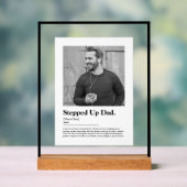 写真を使用したステップアップパパ辞書の定義 アクリルサイン (ニュートラル)