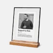 写真を使用したステップアップパパ辞書の定義 アクリルサイン (傾斜)