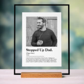 写真を使用したステップアップパパ辞書の定義 アクリルサイン (ニュートラル)