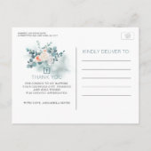 写真を使用したバプテスマサンキューカード 案内ポストカード (裏面)