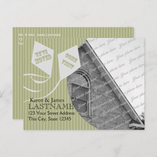 写真を使用した住所の変更 案内ポストカード (正面/裏面)