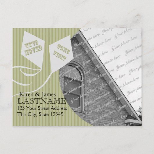 写真を使用した住所の変更 案内ポストカード (正面)