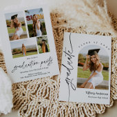 写真を使用した卒業発表 招待状