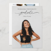 写真を使用した卒業発表 招待状 (正面/裏面)