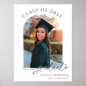 写真を使用した大学院歓迎サイン ポスター (正面)