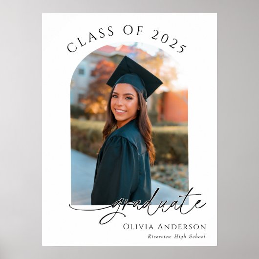 写真を使用した大学院歓迎サイン ポスター (正面)