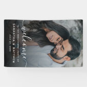 写真を使用した婚約バナーの署名へようこそ 横断幕 (横)