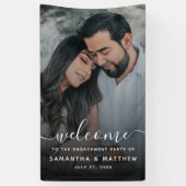 写真を使用した婚約バナーの署名へようこそ 横断幕 (縦)