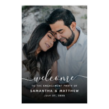 写真を使用した婚約パーティの署名へようこそ