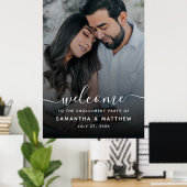 写真を使用した婚約パーティの署名へようこそ ポスター (ホームオフィス)