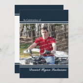 写真を使用した業績の名誉 招待状 (正面/裏面)