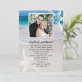 写真を使用した沿岸の誓い結婚の発表 招待状 (スタンド正面)
