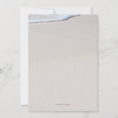 写真を使用した沿岸の誓い結婚の発表 招待状 (裏面)