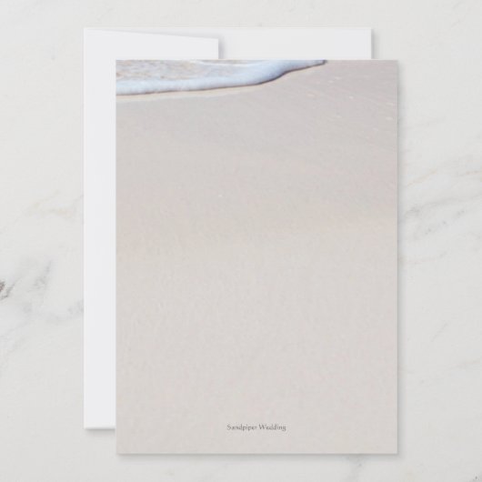 写真を使用した沿岸の誓い結婚の発表 招待状 (裏面)