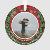 写真を使用して独自の初めてのクリスマスを作成する オーナメント (裏面)