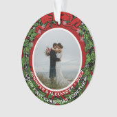 写真を使用して独自の初めてのクリスマスを作成する オーナメント (正面)