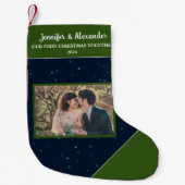 写真を使用して独自の初めてのクリスマスを作成する スモールクリスマスストッキング (正面)