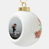 写真を使用して独自の初めてのクリスマスを作成する セラミックボールオーナメント (右)