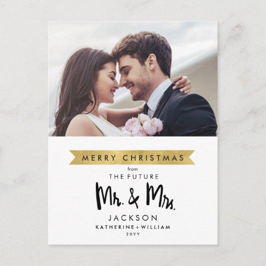 写真を保存しよう！クリスマスに贈る未来のMr. & Mrs. | 案内ポストカード (正面)