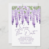 写真を保存する日付の水の色の藤結婚の セーブザデート (正面)