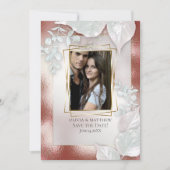 写真を保存する日付 | テラコッタ シマー 招待状 (正面)