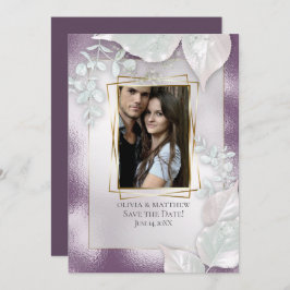 写真を保存する日付 |  ナスの輝きのある招待状 招待状