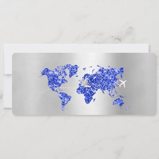 写真を保存する 日付と出発案内板 セントトーマス 招待状 (裏面)