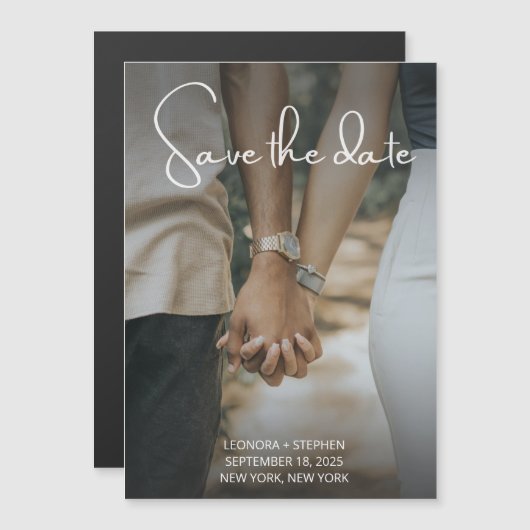 写真を保存する - 日付を保存  マグネット招待状 (正面/裏面)