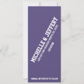 写真を保存 日付 結婚式 スポーツ チケット セーブザデート (裏面)