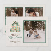 写真を入れたクリスマスカードをオーダーメイド シーズンカード (正面/裏面)