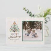 写真を入れたハッピーホリデーカード シーズンカード (スタンド正面)