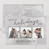 写真を入れたハッピーホリデーカード シーズンカード (正面/裏面)
