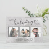 写真を入れたハッピーホリデーカード シーズンカード (スタンド正面)