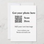 写真を入手 QRコードをスキャンしてウェブサイトのメールアドレスを追加する 招待状 (裏面)