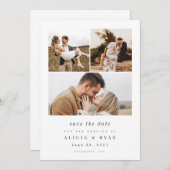 写真を単にクリーンエレガントする セーブザデート (正面/裏面)