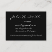 写真を含むシニア・プロファイル・カード 名刺 (裏面)