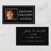 写真を含むシニア・プロファイル・カード 名刺 (正面/裏面)