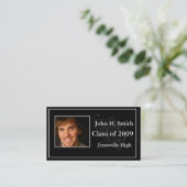 写真を含むシニア・プロファイル・カード 名刺 (スタンド正面)